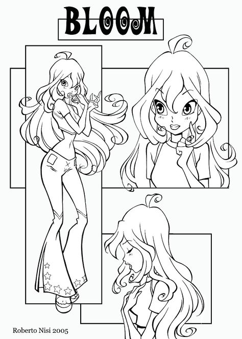 Bloom from Winx Club by ciambella on DeviantArt Winx Colouring Page, Bloom Winx Club Drawing, Coloring Pages Winx Club, Winx Coloring Pages Printables, Winx Club Colouring Pages, Winx Club Sketches, Winx Club Drawings, Printable Drawings To Paint, Winx Coloring Pages