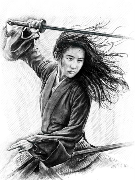 #drawing #pencildrawing #sketch #art #artist #graphite #graphitedrawing #pencilart #mulan #artworkoftheday #artwork #sketchoftheday #realistic Mulan Pencil Drawing, Mulan Drawings Sketches, Graphite Art Sketches, Mulan Drawings, Mulan Painting, Mulan Artwork, Human Postures, Mulan Sketch, Kdrama Sketch