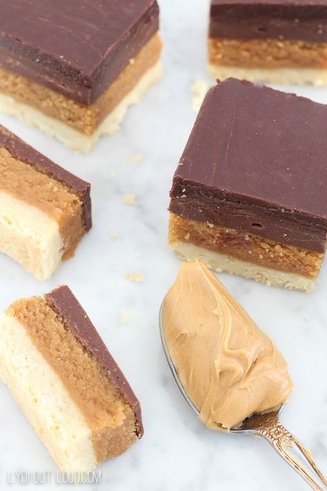 Shortbread Crust Desserts, Buckeye Bars Recipe, Bars With Shortbread Crust, Buckeye Bars, Regional Recipes, Peanut Butter Cookie Bars, Dishes Recipe, Gluten Free Bars, Kitchenaid Mixer