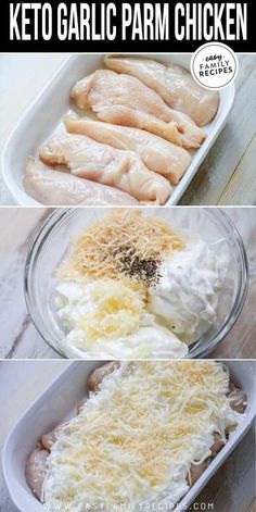 Keto Garlic Parmesan Chicken, Ketone Recipes, Keto Dinner Recipe, Desayuno Keto, Comidas Keto, Easy Keto Dinner, Easy Family Recipes, Chicken Easy, Diner Recept