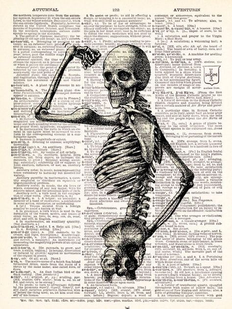 Calaveras Aesthetic, Vintage Medical Art, Skeleton Vintage, Printable Wall Collage, Scary Drawings, Grunge Posters, Medical Wallpaper, Newspaper Art, Strong Man