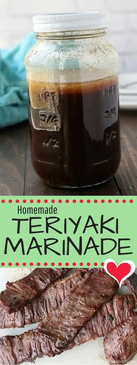 Homemade Teriyaki Marinade, Ribs Marinade Recipe, Meat Marinade Recipes, Jerky Marinade, Rib Marinade, Bbq Marinade, Steak Marinade Recipes, Beef Marinade, Easy Marinades