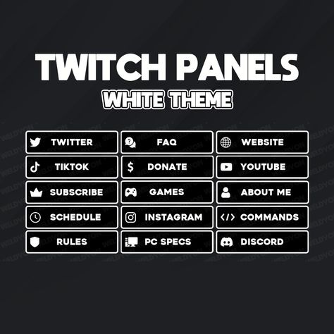 Twitch Panels, Instagram Schedule, Black Panels, White Paneling, Black & White, Drawing And Illustration, Drawing Illustrations, Black White, Etsy Shop