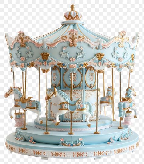 Horses Colors, Blue Carousel, Coquette Home, Coquette Blue, Carousel Design, Blue Coquette, Gold Png, Png Coquette, Great Hairstyles