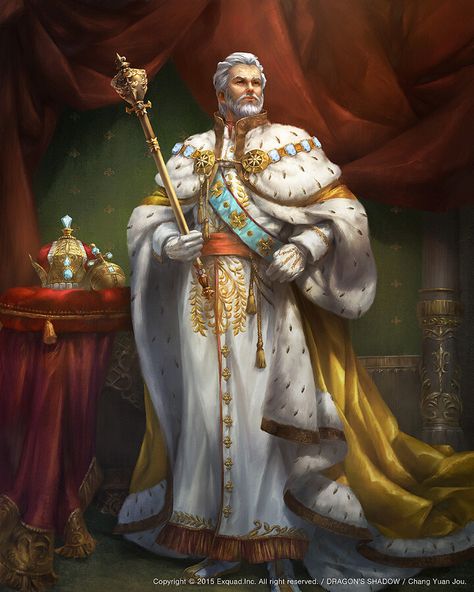 Emperor Graham, J.C Yuan on ArtStation at https://www.artstation.com/artwork/e0n6AG Card Game Illustration, Heroic Fantasy, Game Illustration, Fantasy Male, Arte Fantasy, Fantasy Inspiration, Medieval Fantasy, Dnd Characters, Fantasy Artwork