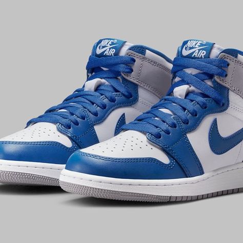 Air Jordan 1 True Blue, Jordan True Blue, Nike Air Jordan 1 Low, Jumpman Logo, Cement Gray, Wings Logo, Shoe Inspo, Nike Air Jordan 1, Air Jordan 1 Low