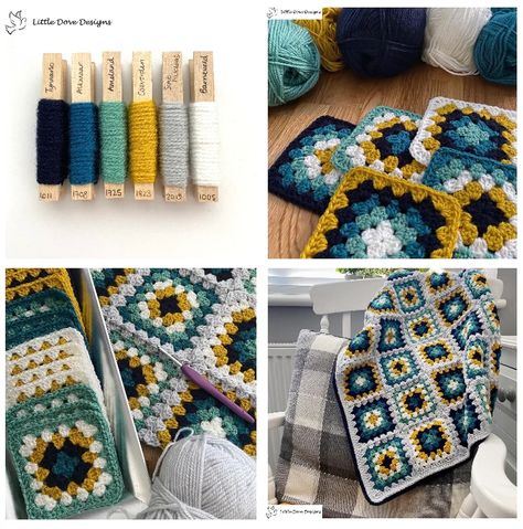 Crochet Blanket Colors, Yarn Color Combinations, Colour Combos, Crochet Hexagon, Granny Square Crochet Pattern, Diy Crochet Projects, Granny Squares, Blanket Pattern, Yarn Colors