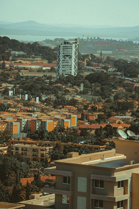 A sight of Uganda's capital Kampala. The heart of the nation and the land where the party never stops. Uganda Aesthetic, Personal Poster, Uganda Kampala, Scrapbook Inspo, Gorilla Trekking, Posters Minimalist, Film Posters Minimalist, Pretty Jewelry Necklaces, Adventure Vacation