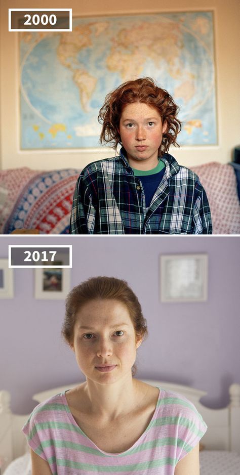 Photographer takes photos of friends in 2000 and 2017 Ginger Actresses, Ellie Kemper, Kimmy Schmidt, Exercise Wheel, Brent Rivera, Friend Photos, Role Models, Redheads, The Office