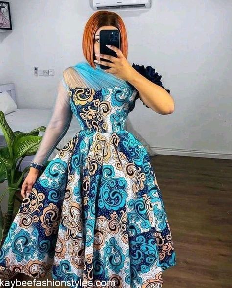 3 Yards Ankara Styles for Ladies in Nigeria - Kaybee Fashion Styles Floor-length Printed Dress For Wedding, Floor-length Printed Wedding Dress, Floor-length Wedding Dress With Prints, Printed Maxi Dress For Wedding, Multicolor Maxi Dress For Evening, Blue Long Skirt Dress For Wedding, Blue Long Skirt Wedding Dress, Long Floral Print Dress For Wedding, Printed Maxi Length Evening Dresses