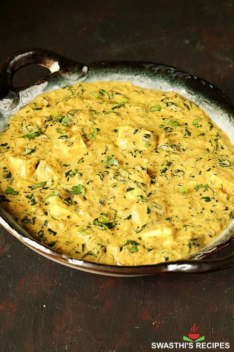 Methi Chaman Recipe - Swasthi's Recipes Methi Recipes, Roasted Veggies In Oven, Tandoori Roti, Paneer Dishes, Paneer Tikka, Fenugreek Leaves, Blanched Almonds, Healthy Advice, Paneer Recipes