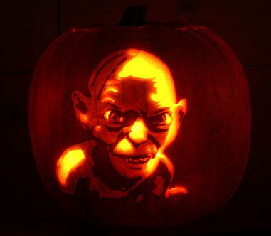 Community Post: Halloween Pumpkins,  Fandom Style Lotr Pumpkin, Harry Potter Pumpkin Carving, Cool Pumpkin Designs, Pumpkin Face Carving, Awesome Pumpkin Carvings, Funny Pumpkin Carvings, Scary Pumpkin Faces, Cute Pumpkin Carving, Disney Pumpkin Carving