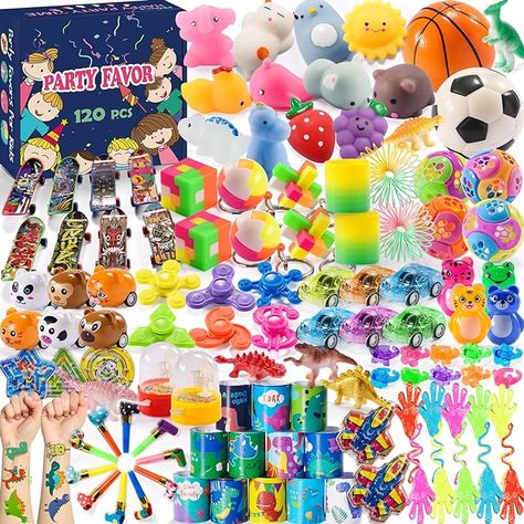 Kids Prizes, Kids Party Bags Fillers, Prize Box, Party Blowers, Figet Toys, Pinata Fillers, Cute Animal Quotes, Party Bags Kids, Box Toys