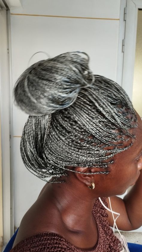 Braids 2024, Grey Hair Braids, Pepper Hair, Going Grey, Salt And Pepper Hair, Natural Gray Hair, Braid Hair, Hair Braids, Healthy Scalp