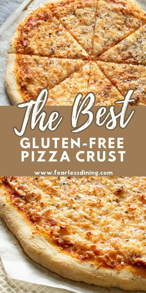 Best Gluten Free Pizza Crust, Gluten Free Pizza Base, Gluten Free Pizza Crust Recipe, Glutenfri Baking, Gluten Free Pizza Dough, Dairy Free Pizza, Pizza Calzone, Pizza Crusts, Gluten Free Pizza Crust