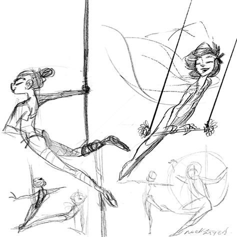 Trapeze Illustration, Circus Poses, Poses To Draw, Acrobatic Poses, Sketches Reference, Character Posing, Circus Illustration, Drawing Hair Tutorial, Drawing Body Poses