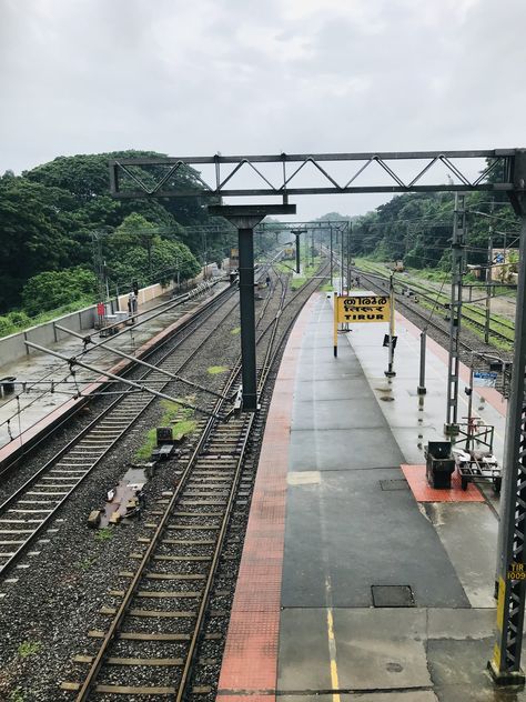 Kottayam Railway Station, Heart Overlay, Romantic Love Images, Parts Of A Plant, Photography Wallpaper, Railway Station, Love Images, Railroad Tracks, Kerala