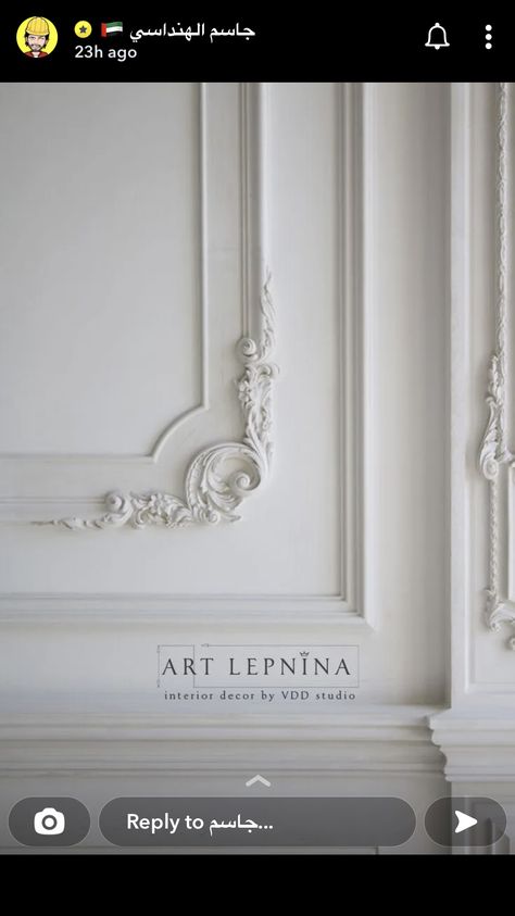 French Wall Molding, Wall Modeling, Neoclassic Design, Wall Frame Design, Contemporary Bed Frame, Dads Room, Neoclassical Interior, Barn Door Designs, Picture Frame Molding