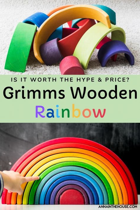 Is Grimms Rainbow Worth the Hype and Money? An honest review with cheaper alternatives. Grimms rainbow | Grimms rainbow ideas | Montessori toys | Grimms rainbow DIY | Grimms rainbow and semi-circles Diy Grimms Toys, Grimms Rainbow Ideas, Pretty Mindset, Rainbow Toys, Rainbow Ideas, Grimms Rainbow, Eyfs Ideas, Grimm's Toys, Montessori Method