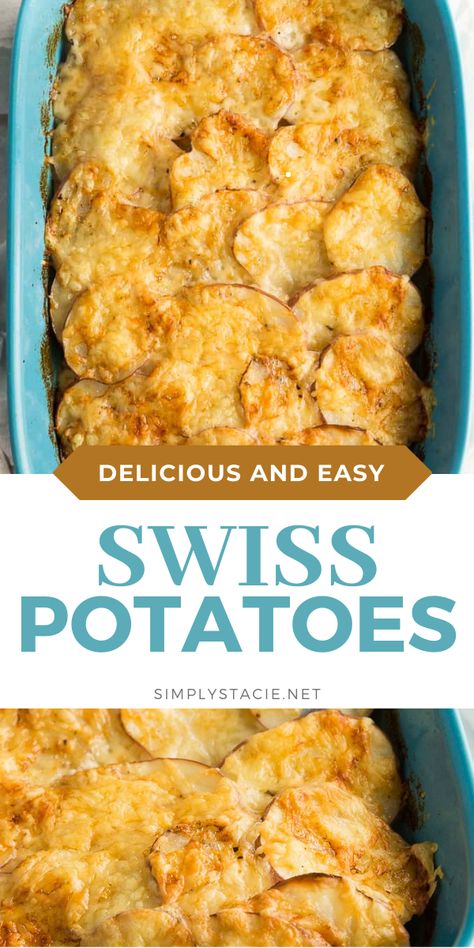 Swiss Potato Puffs, Sliced Swiss Cheese Recipes, Swiss Cheese Potatoes, Uses For Swiss Cheese, Swiss Cheese Recipes Main Dishes, Recipes Using Swiss Cheese, Schwartzies Potatoes, Recipes With Swiss Cheese, Swiss Potatoes