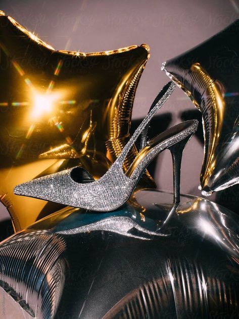 New Years Eve Shoes, Shoe Photoshoot Ideas, Shoes Photography Ideas, Shoe Photoshoot, Shoes Photoshoot, Christmas Editorial, Christmas Party Accessories, Aurora James, Shoe Photography