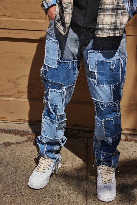 Mens distressed jeans