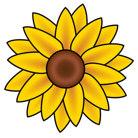 Sunflower Clip Art | Use these free images for your websites, art projects, reports, and ... Sunflower Clip Art, Patung Liberty, Office Drawing, Sunflower Template, Sunflower Stencil, Sunflower Drawing, Sunflower Clipart, Clip Art Free, Sunflower Pictures