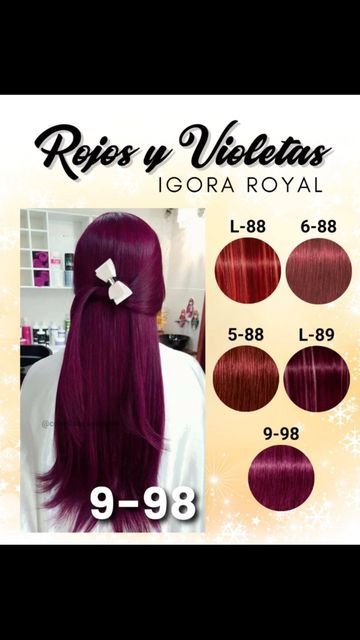 Color Formulas, Hair Color Formulas, Royal Colors, Hair Colour, Hair Transformation, Hair Inspo, Red Color, Hair Hair, Hair Makeup