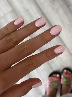 Light Pink Nails Medium Length, Baby Pink Nails Short, Short Baby Pink Nails, Light Pink Nail Designs, Gel Nail Light, Baby Pink Nails, Light Pink Nails, Summery Nails, Shellac Nails