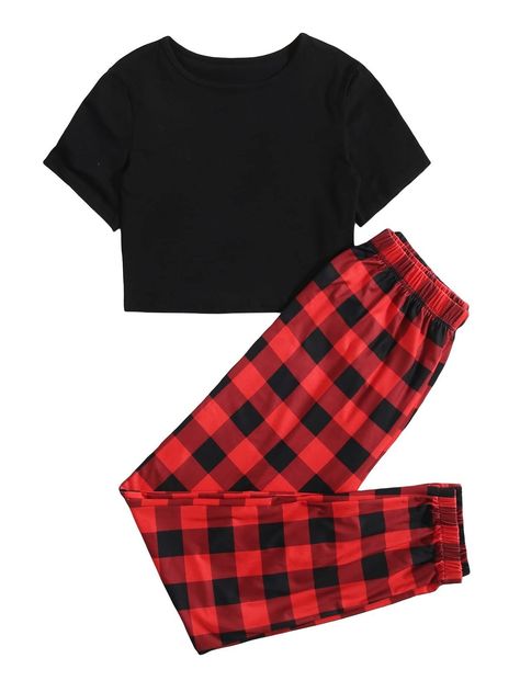 Pajama Outfit, Pajama Fashion, Cute Pjs, Cute Sleepwear, Cute Pajama Sets, Pajama Outfits, Cute Lazy Outfits, Lazy Outfits, Plaid Pajamas