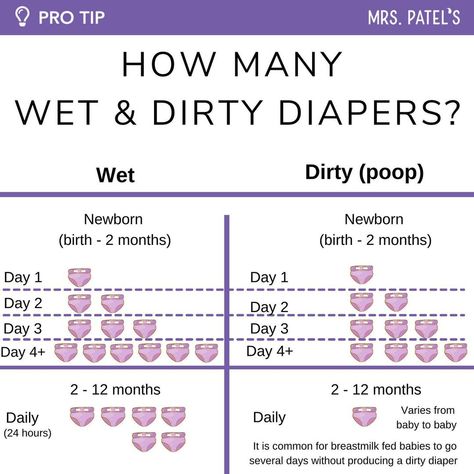 Mrs. Patel's on Instagram: “MRS. PATEL’S PRO TIPS - Wet & Dirty Diaper Chart The quantity of wet and dirty diapers is one of the major indicators that baby is getting…” Diaper Chart, Baby Chart, Adventure Mom, Newborn Birth, Baby Boom, Baby Care Tips, Baby Advice, Baby Development, Baby Hacks