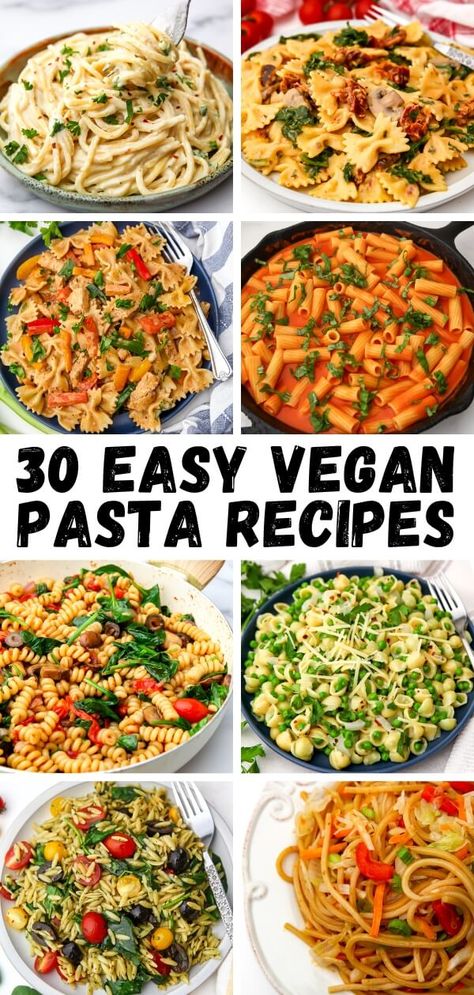 Plant Based Spaghetti Recipes, Vegan Vegetable Pasta Recipes, Vegan Fajita Pasta, Plant Based Pasta Dishes, Vegan Pasta Dinner Recipes, Pasta Dishes Vegan, Vegan Recipes No Soy, Plant Based Pasta Recipes, Vegan Spaghetti Recipes