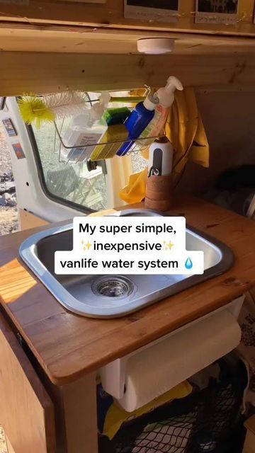 Living Van Life on Instagram: "Simple inexpensive vanlife water system!🤩 🚐 Do you want to convert a van? Click the link in bio to join Van Life Academy! 🎥 from @wild.tiny.life Follow if you want to get inspired Living Van Life ❤️ TAG @livingvanlife to get featured 🚌 .⠀ .⠀ .⠀ #vanlifesquad #whatawonderfulway #vanlife #vanlifediaries #vanlifeproject #vanlifeculture #vanlifeexplorers #vanclan #vanlifemagazine #vanlifehack #vanlifereality #campingcar #rvlife #campervan #camperlife #tinyhouse #of Grey Water System Diy, Campervan Storage Ideas, Living Van, Grey Water System, Travel Camper, Diy Campervan, Camper Van Life, Van Conversion Interior, Campervan Life