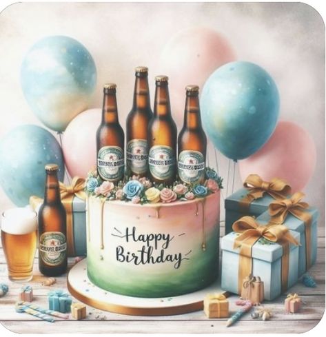 Happy Birthday Male Friend, Happy Birthday Drinks, Happy Birthday Beer, Happy Birthday Wishes Pics, Birthday Wishes Pics, Happy Birthday Man, Happy Birthday Boy, Funny Happy Birthday Wishes, Birthday Wishes Flowers