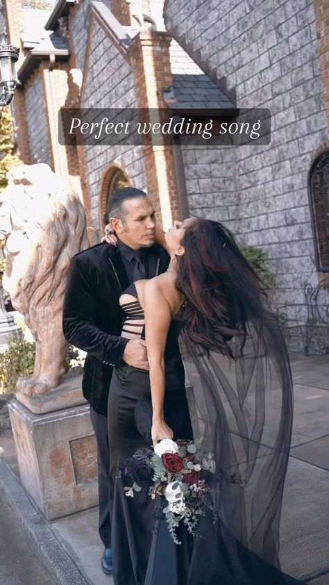 Reby Hardy, Perfect Wedding Songs, Alt Wedding, Matt Hardy, Black Wedding Dress, October 19, Gothic Wedding, Black Wedding Dresses, 2024 Vision