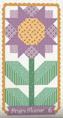 Prairie Quilt Seeds Quilt Block Pattern 6 by Bee In My Bonnet  | eBay Border Quilt Blocks, Prairie Quilt Seeds, Flower Quilting Patterns, Flower Quilt Square, Flower Pattern Quilt, Sunflower Quilt Blocks, Floral Quilt Blocks, Tiny Quilt Blocks, Turkey Quilt Block Free Pattern