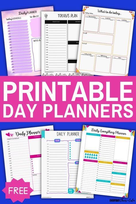 7 Free Printable Daily Planners To Organize Your Day Daily Planner Sheets Free Printable, Editable Planner Templates Free, Personal Size Planner Printables Free, Week Planner Ideas, Day Planner Printables Free, Free Printable Daily Planner Template, Free Journal Printables, Planner Pdf Free, A5 Planner Printables Free