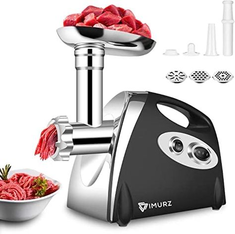 Electric Meat Grinder and Duty Household Sausage Maker Meats Mincer Food Grinding Mincing Machine with Kibbe Attachement – Powerful 2800W Copper Motor(Black) : Amazon.co.uk: Home & Kitchen Meat Trays, Dishwasher Machine, Minced Meat, Meat Grinder, Meat Sauce, Ground Meat, Sausages, Small Kitchen Appliances, Small Appliances