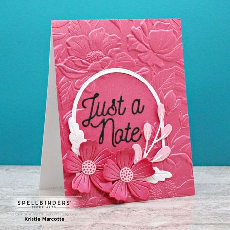 Spellbinders | 3D Embossing Folder of the Month | January 2023 – Kristie Marcotte Folder Ideas, Kristie Marcotte, Floral Archway, Spellbinders Dies, Month January, Papercraft Ideas, Spellbinders Cards, Embossed Cards, January 2023