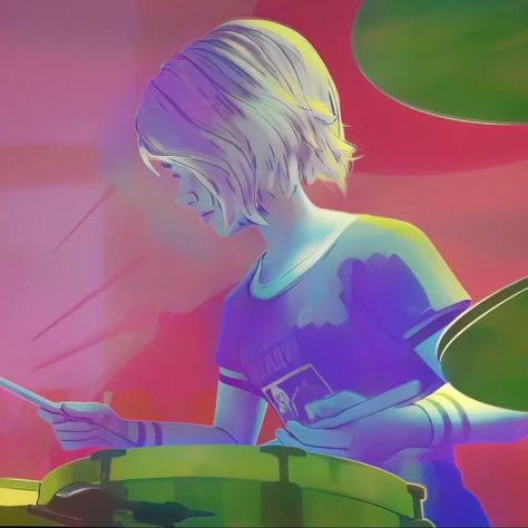 Spider Verse Gwen, Gwen Spiderverse, Spider Gwen Comics, Gwen Stacy Icon, Spiderman Into The Spider Verse, Playing Drums, Into The Spider Verse, Across The Spider Verse, Spider Girl