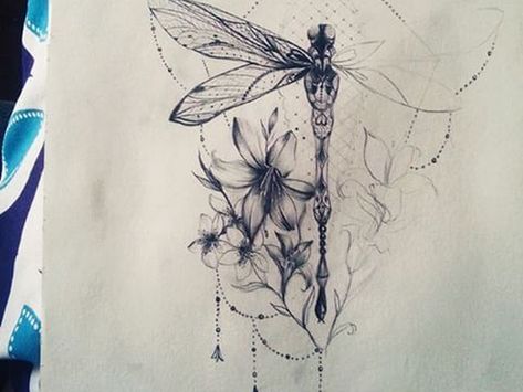 Dragonfly Tattoos, Dragonfly Tattoo Design, Witch Tattoo, Sleeve Ideas, Sternum Tattoo, Dragonfly Tattoo, Calf Tattoo, Tattoo Illustration, Foot Tattoo