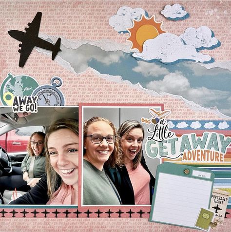 Military Scrapbook, Cruise Scrapbook Pages, Beach Scrapbook Layouts, Scrapbooking Layouts Travel, Cruise Scrapbook, Scrapbook Design Layout, Travel Scrapbook Pages, Beautiful Scrapbook Layouts, Scrapbook Patterns