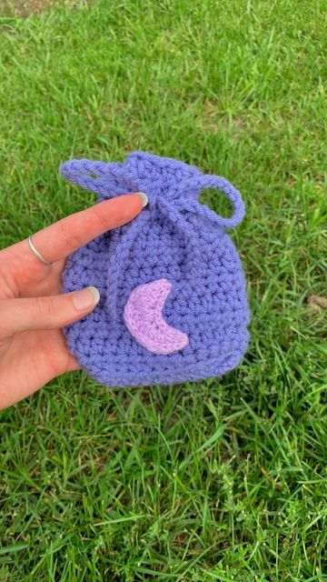 W.i.t.c.h Aesthetic, Mystic Moon, Pouch Pattern, Crochet Cross, Witchy Vibes, Tapestry Crochet, Drawstring Pouch, Crochet Bag Pattern, Crochet For Beginners