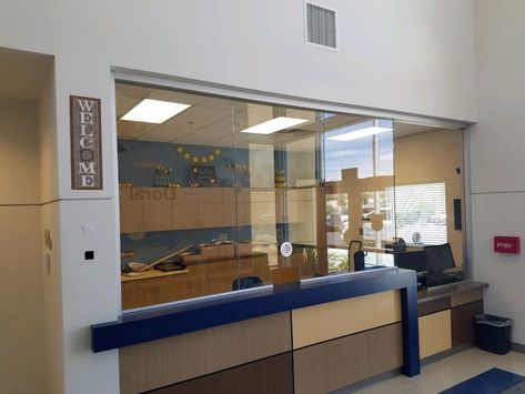 Reception Window, Commercial Reception, Company Reception, Clinic Reception, Office Furniture Layout, Medical Office Decor, Office Reception, Glass Installation, Office Set