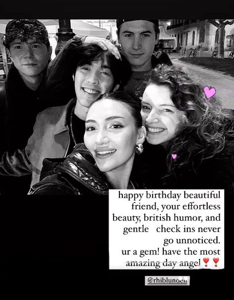 happy birthday! • On her Instagram story. Happy Birthday Beautiful Friend, Vampire Academy Cast, Christian Ozera, Dimitri Belikov, Rose Hathaway, Cast Photos, Happy Birthday Beautiful, British Humor, Vampire Academy