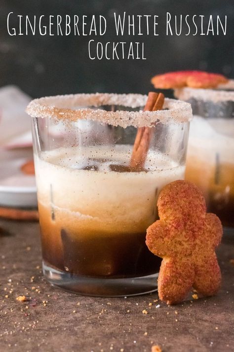 Gingerbread White Russian, Gingerbread Cocktail, White Russian Drink, Gingerbread Reindeer, Breakfast Casserole With Bread, White Russian Cocktail, Cocktail Dinner, Cold Weather Food, Holiday Cookie Exchange