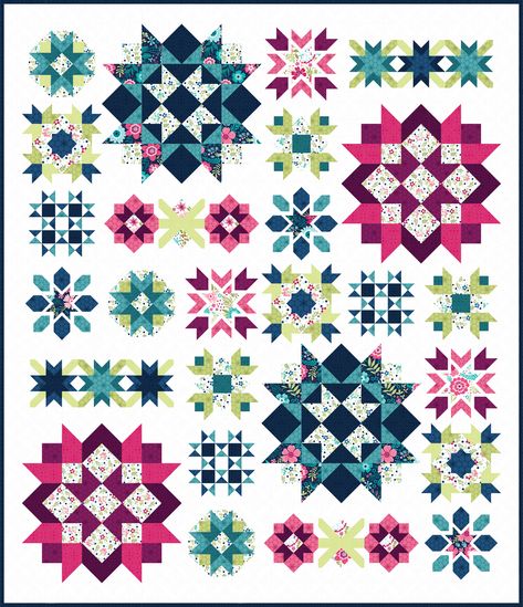 Secret Garden Sampler Block of the Month — Cora's Quilts by Shelley Cavanna Spring Sewing, Quilt Modernen, Sampler Quilts, Sampler Quilt, The Secret Garden, Block Of The Month, How To Finish A Quilt, April 2024, Quilt Sizes