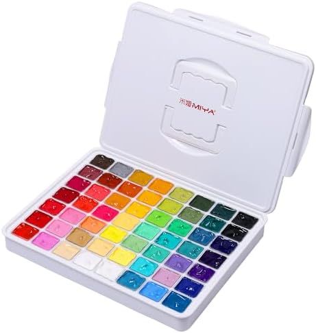 HIMI Gouache Paint Set, 56 Colours x 30ml/1oz with a Portable Carrying Case, Unique Jelly Cup Design, Non-Toxic, Guache Paint for Canvas Watercolor Paper - Perfect for Beginners, Students, Artists : Amazon.co.uk: Home & Kitchen Paint For Canvas, Himi Gouache, Gouache Paint Set, Canvas Watercolor, Jelly Cups, Gouache Paint, Watercolor Canvas, Cup Design, Paint Kit