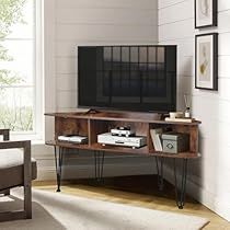 Tv Mounted In Corner, Modern Corner Tv Stand, Oak Corner Tv Stand, Corner Tv Cabinet, Corner Tv Console, Corner Tv Cabinets, Corner Tv Stands, Storage Corner, Electric Fireplace Tv Stand