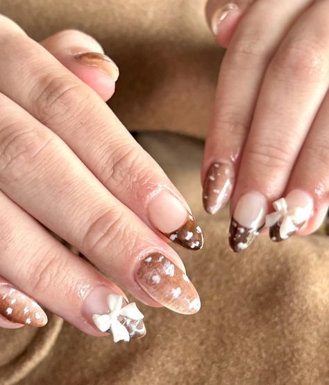 “As the young offspring of deer, fawns symbolize the purity of new beginnings and the wonder of life's unfolding. Their delicate and graceful movements embody a sense of grace and elegance, reflecting the beauty found in simplicity.” 🦌 . . . . #fawn #deer #babydeer #nailart #nails #gelxnails #gelx #gelnails #gelpolish #newbeginnings #nailsnailsnails #naildesign #shortnails #beauty #beautysalon #beautystudio #nailstudio #nailstyles #cutenails #naillove #art #createart Fawn Nails, Bambi Nails, Deer Nail Art, Deer Nails, Artsy Nails, Coquette Nails, Fawn Deer, Hair Skin Nails, Nail Studio